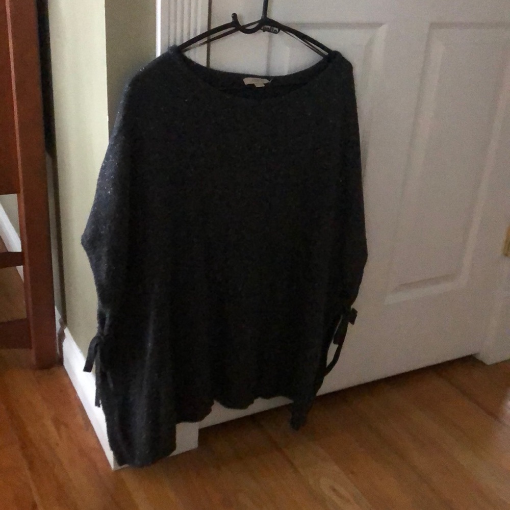 Loft Gray Speckled Poncho